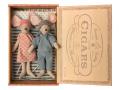 Maman & Papa Souris dans leur boîte à cigares -  15 cm - Maileg - 16-9740-01