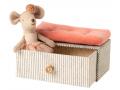 Dancing mouse in daybed, Little sister - Taille 10 cm - à partir de 36 mois - Maileg - 16-0601-00