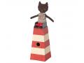 Peluche chat sauveteur dans son phare, taille : H : 23 cm - Maileg - 16-1900-00