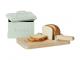 Boîte à pain miniature w. planche à découper et couteau, taille : H : 4 cm - L : 8 cm - l : 4,5 cm