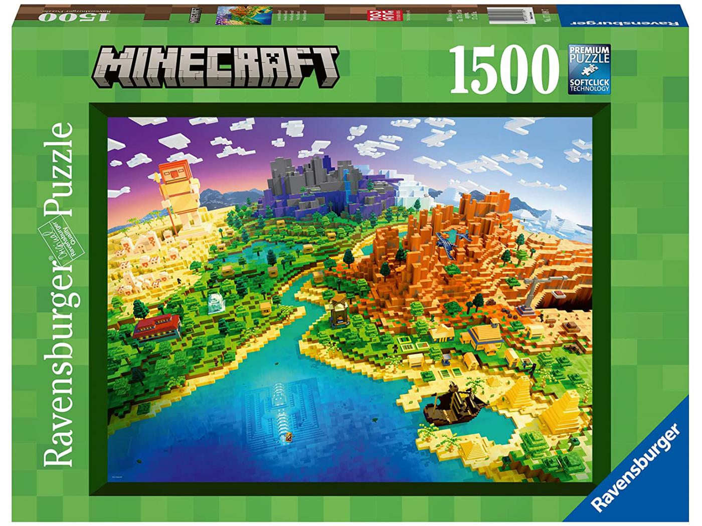 Ravensburger - Puzzles adultes - Puzzle 1500 pièces - Le monde de Minecraft