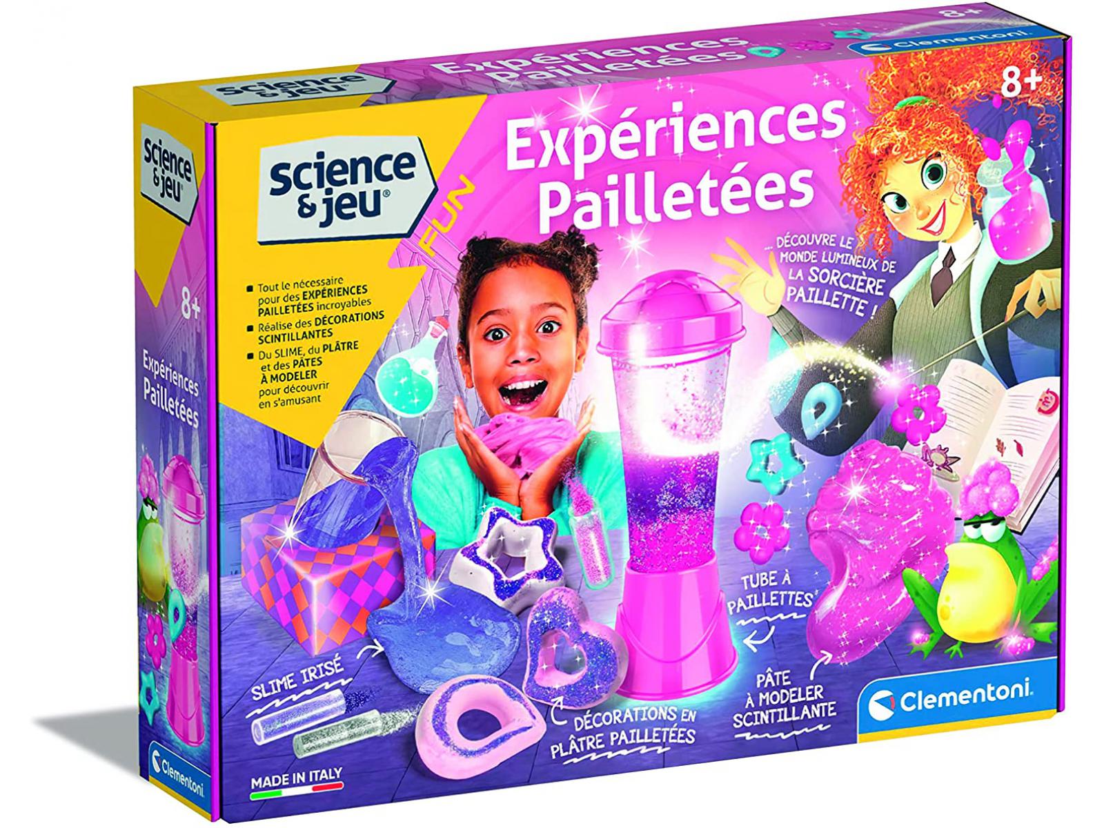 Clementoni - Science et jeu fun, Expériences pailletées
