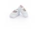Chaussures blanches à bride avec dentelle pour poupée T39 à 48cm
