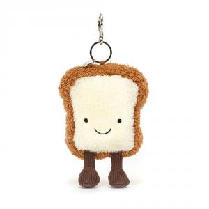 Porte-clé peluche Amuseable Toast - L: 9 cm x H: 19 cm - Jellycat - A4TOBC