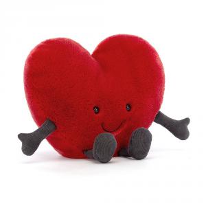 Peluche Amuseable Red Heart Large - L: 19 cm x H: 17 cm - Jellycat - A3REDH