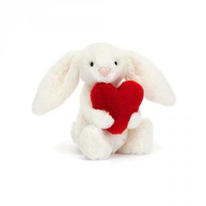 Peluche Bashful Red Love Heart Bunny Little - L: 9 cm x H: 18 cm - Jellycat - BB6LOVE